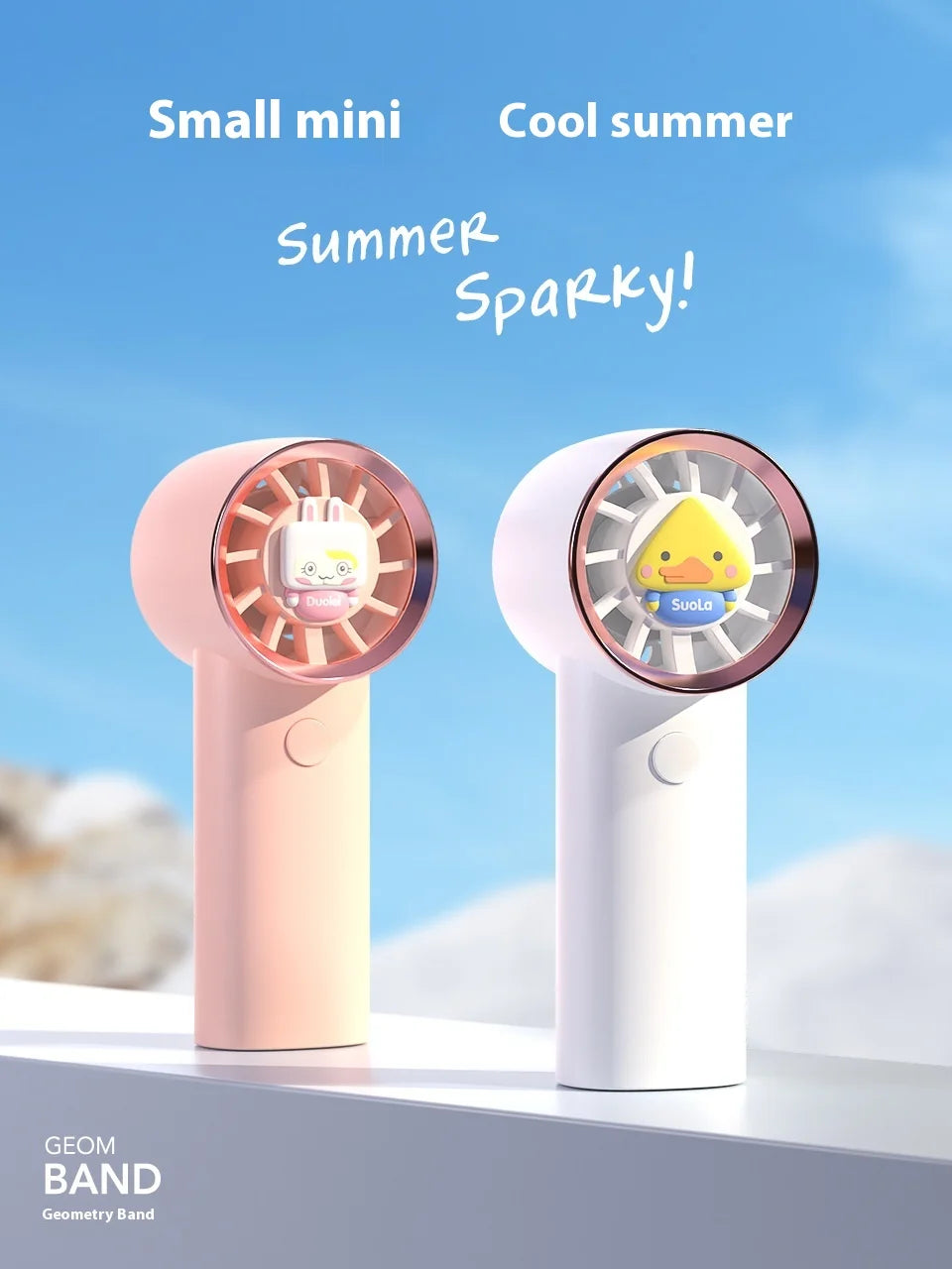 2025 Mini Portable USB Power Source Neck Fan Wearable Silent Plastic RV Pedestal Fan with Three Speeds for Outdoor Use - AirSoin