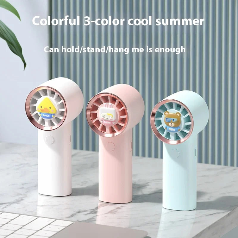 2025 Mini Portable USB Power Source Neck Fan Wearable Silent Plastic RV Pedestal Fan with Three Speeds for Outdoor Use - AirSoin