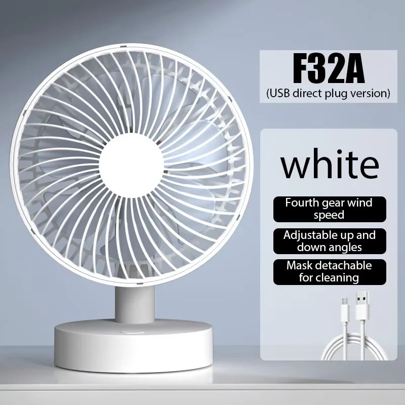 Ventilateur USB de Bureau – Silencieux, Portable, Puissant | Mini Ventilateur Étudiant / Maison / Bureau - AirSoin