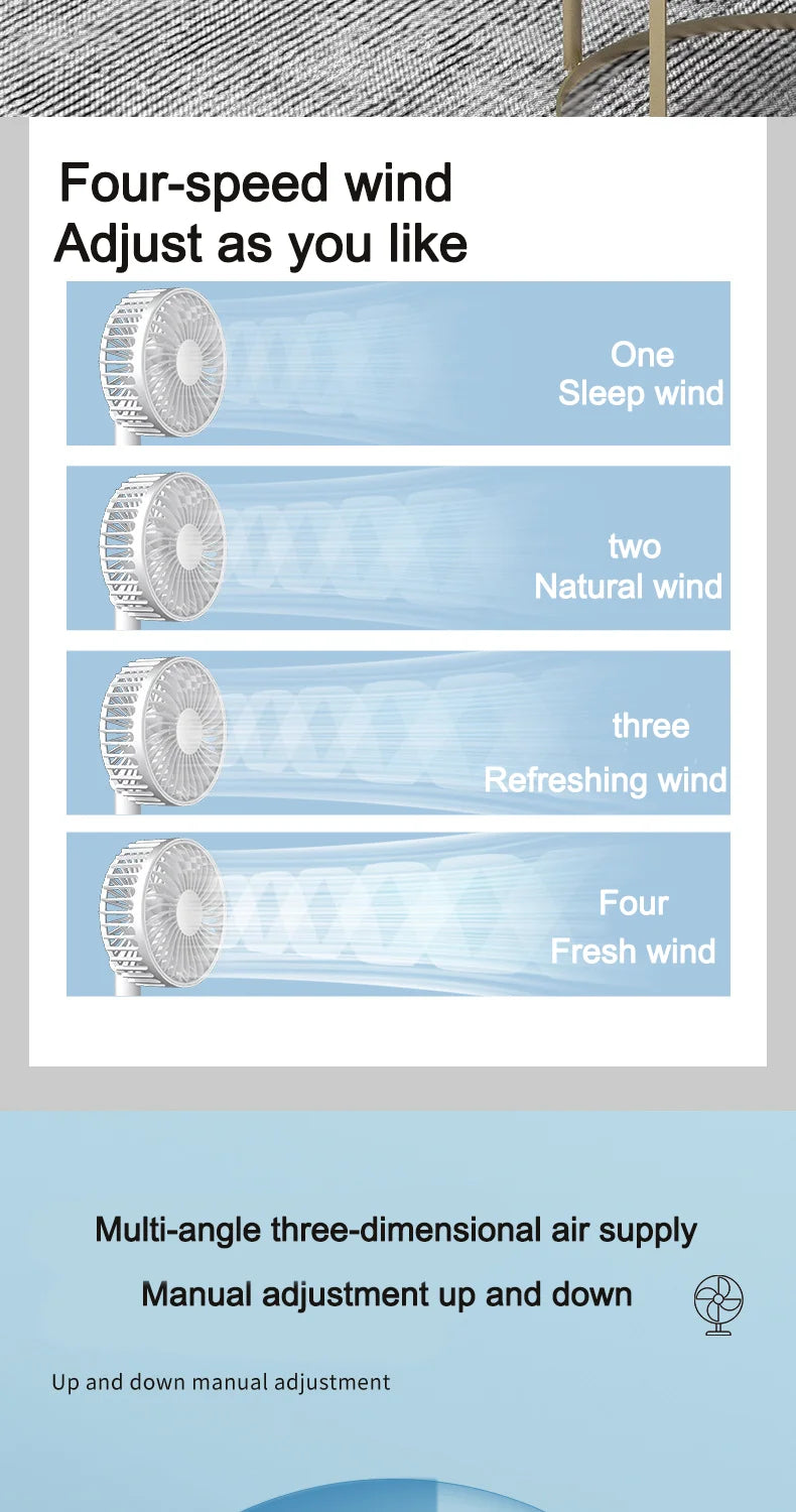 Ventilateur USB de Bureau – Silencieux, Portable, Puissant | Mini Ventilateur Étudiant / Maison / Bureau - AirSoin