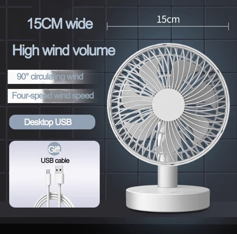 Ventilateur USB de Bureau – Silencieux, Portable, Puissant | Mini Ventilateur Étudiant / Maison / Bureau - AirSoin