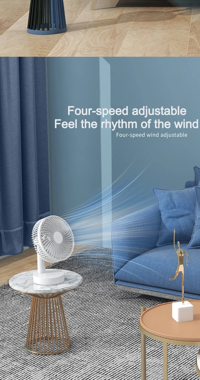 Ventilateur USB de Bureau – Silencieux, Portable, Puissant | Mini Ventilateur Étudiant / Maison / Bureau - AirSoin