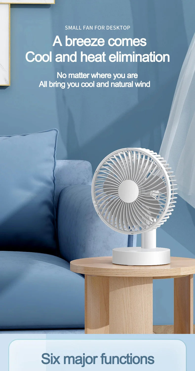 Ventilateur USB de Bureau – Silencieux, Portable, Puissant | Mini Ventilateur Étudiant / Maison / Bureau - AirSoin