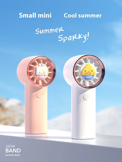 2025 Mini Portable USB Power Source Neck Fan Wearable Silent Plastic RV Pedestal Fan with Three Speeds for Outdoor Use - AirSoin